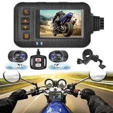 Motorcycle Dash Cam Front Rear View Dual Lens Video Recorder 2 In DVR Waterproof