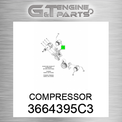 3664395C3 COMPRESSOR fits INTERNATIONAL TRUCK (New OEM) | eBay