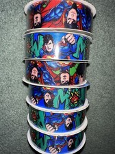 6 Ribbon Superman POW DC Comics Printed Grosgrain Ribbon 1" 3yds