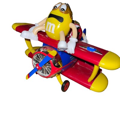 M&M's Barnstorming Plane Bi Plane M&M Dispenser RARE! Please Read