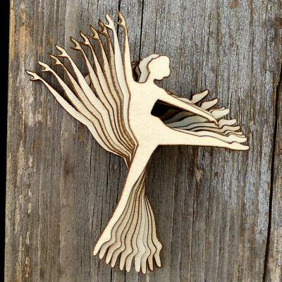 Silhouette Ballerina In MDF | Decorazione Legno 15cm - Artemio - Foto 3