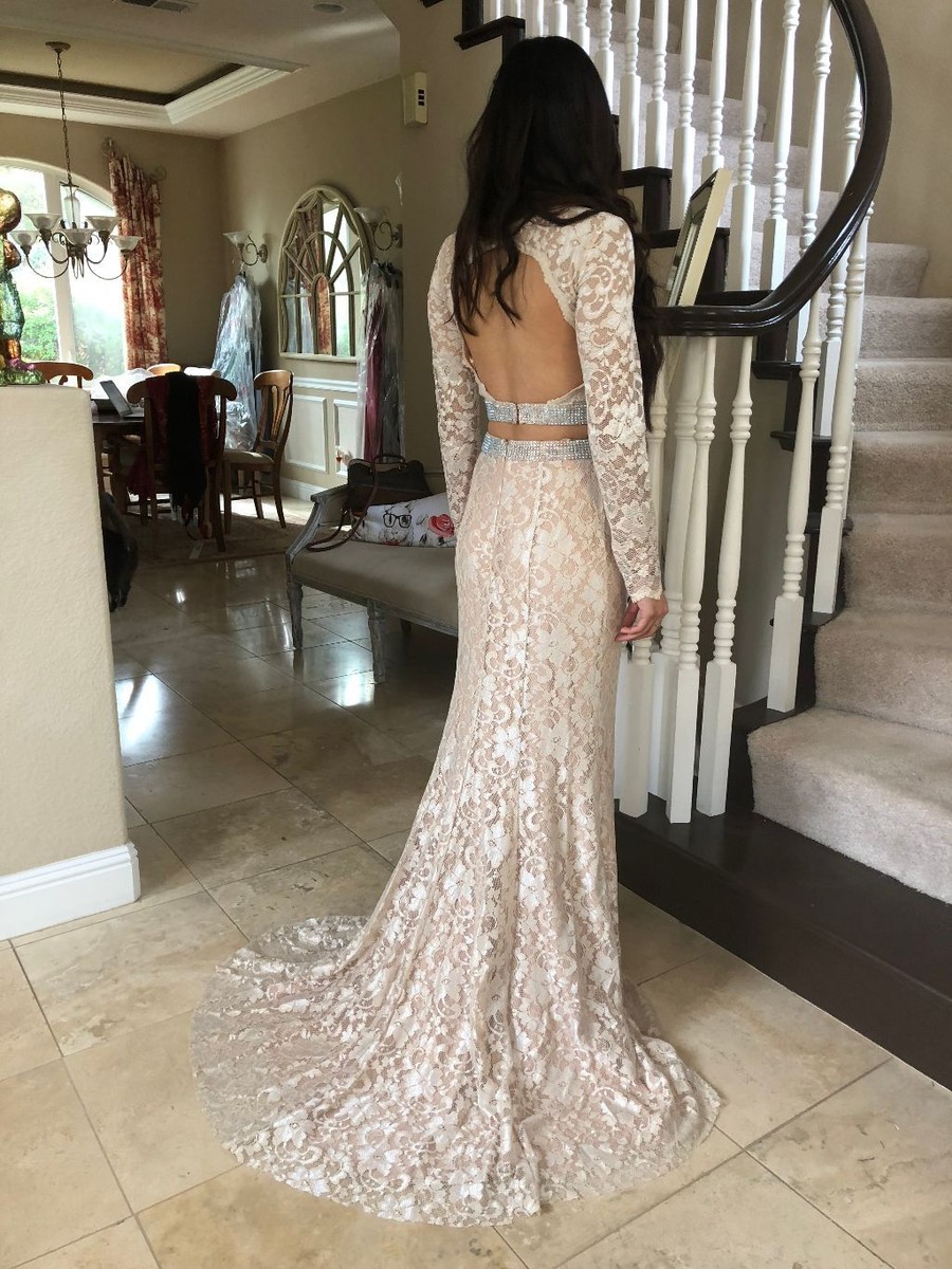$640 NWT TWO PIECE JOVANI PROM/PAGEANT/FORMAL/WEDDING DRESS/GOWN