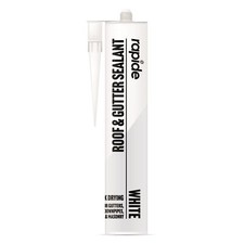 Rapide Roof & Gutter Sealant Cartridge Downpipes Flashing Sheet White 260mL