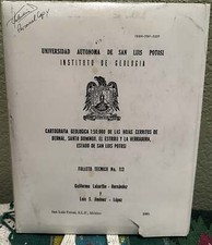 Luis S Guillermo / Cartografia 1 50000 De Las Hojas Cerritos De Bernal Santo 1st