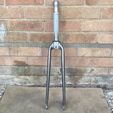 Giant 700C 1 1/8 Aluminium QR Disc/Flat Mount Road Bike Forks In Sliver & Orange