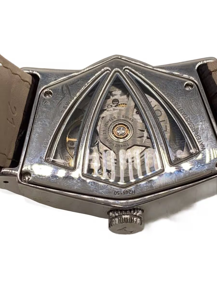 HAMILTON Automatic Watch Analog Leather WHT BRW H245150 image 3