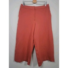 Boden Womens 12R Wide Leg Crop Ponte Pants Rust Red