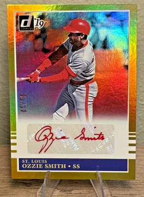 Ozzie Smith 2019 Donruss Retro 1985 Signatures Gold Auto #1/10 Grade?! GEM! HOF