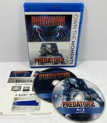 #ad Predator amp; Predator 2 Blu ray 2 Disk Set Digital HD Schwarzenegger Glover $12.99