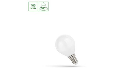 5902650593916 LED KULKA E-14 230V 1W COG NW MILKY SPECTRUM SPECTRUM LED