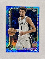 2025-26 Topps Chrome - Victor Wembanyama #221 Blue X-Fractor San Antonio Spurs