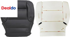 Black Driver Side Bottom Leather Seat Cover Seat Foam Cushion Compatible with