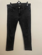 Firetrap Black Skinny Jeans W36 L30 Stretch Denim Zip Fly
