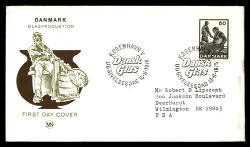 Mayfairstamps Denmark FDC 1976 Glass Blowers Kobenhavn First Day Cover aaw_38711
