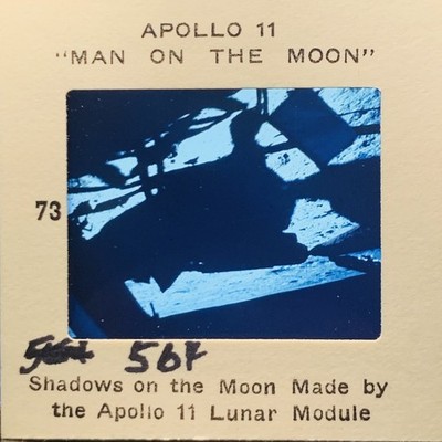 Vintage Apollo 11 Moon Lunar Module Shadows 35mm Space Slide NASA Original