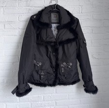 Vintage 2000s Christian Dior CD Fur trim jacket y2k Galliano Era size M/L
