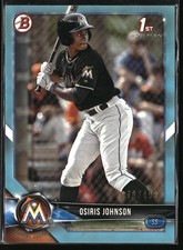 2018 Bowman Draft #BD-103 Osiris Johnson Sky Blue #/499
