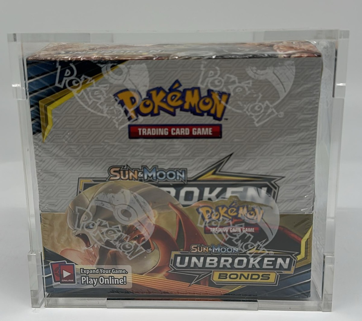 Pokemon TCG Sun & Moon Unbroken Bonds Booster Box SEALED w/Acrylic 