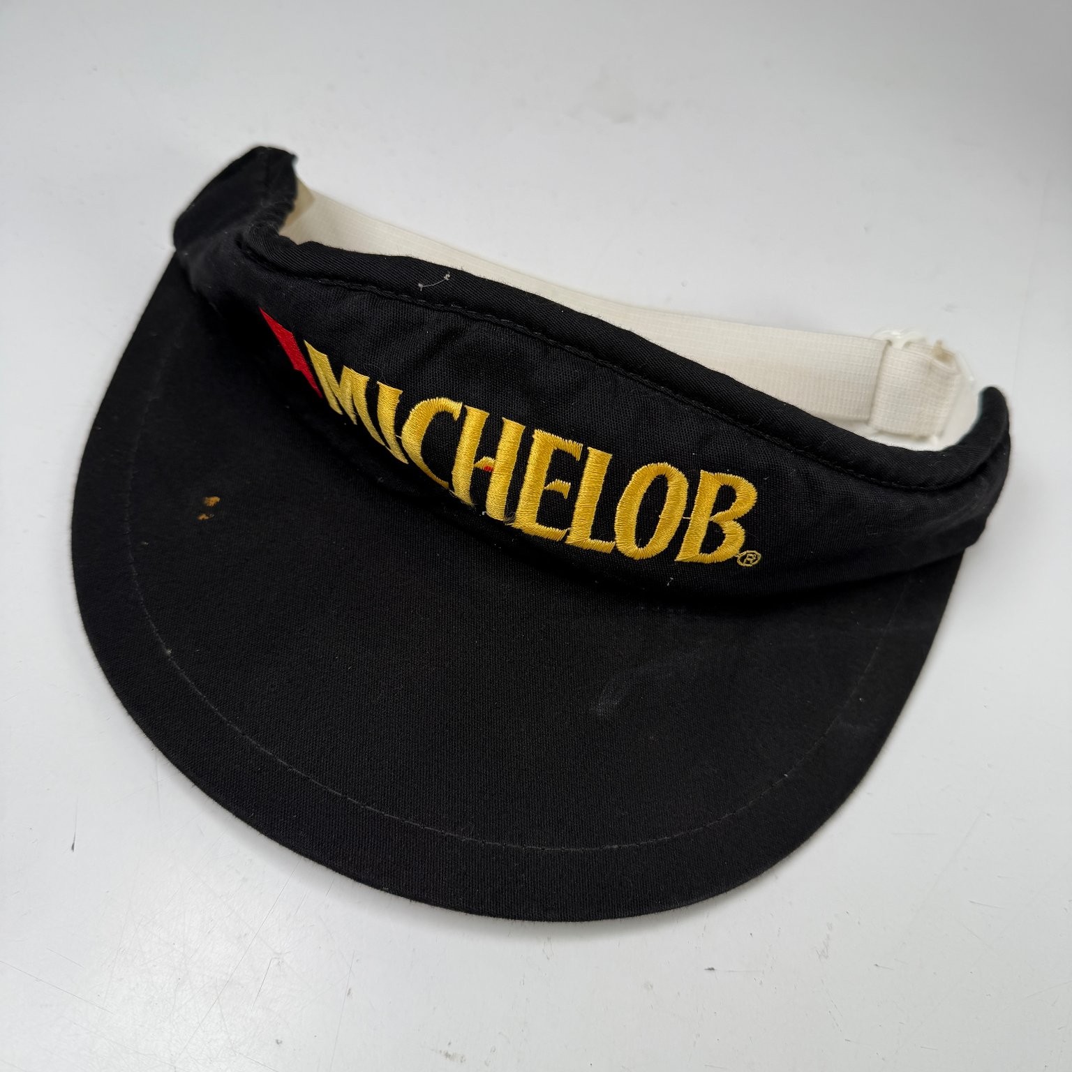 Michelob Visor Hat Adjustable Strapback Black Yel… - image 1