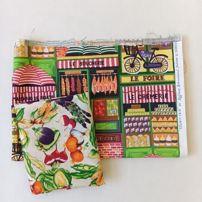 Hoffman ''County Fair'' Cotton Fabric 12'' x 44'' And Vegetable Fat Quarter