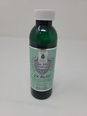 Silver Botanicals Silver Shield Deodorant [Original] 2X Refill Bottle, 4 fl. oz.