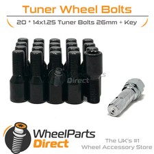 Radschrauben (20) Tuner schwarz für BMW iX M60 [I20] 21-22 auf Aftermarket Felgen