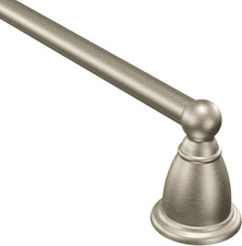 Moen Brantford Brushed Nickel 24-Inch Single Bathroom Towel Bar, Traditional Wal