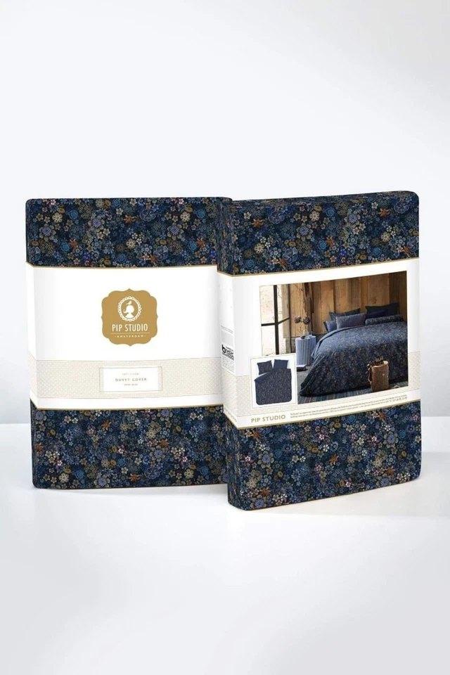 Biancheria da letto PIP Studio Percalle 155x220 Tutti i Fiori Dark Blue fiori blu reversibile - Immagine 4 di 4