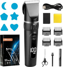 Rasoio Elettrico Barba, Macchinetta per Capelli Con Display a LED, Tagliacapelli