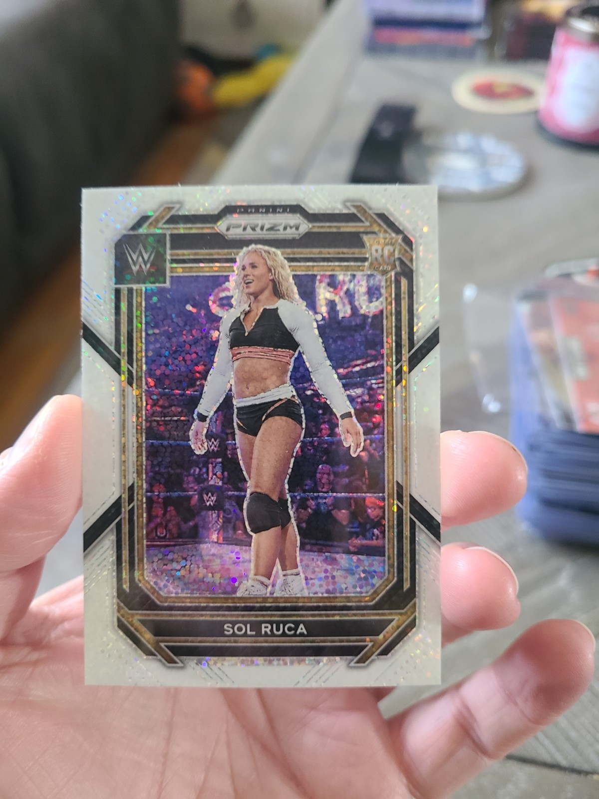 Sol Ruca 2023 Panini Prizm WWE #105 White Sparkle Prizm Rookie SSP