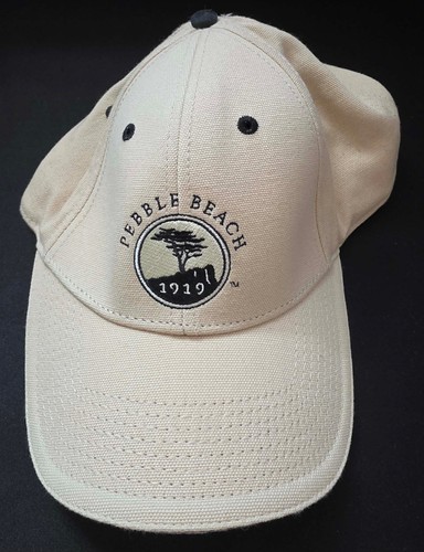 RARE! Pebble Beach Golf Hat 1919 Embroidered The Game Originals Tan Beige Khaki