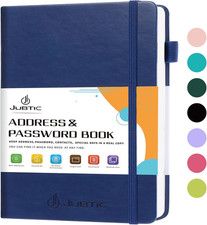 Address book with Alphabetical Tabs, Hardcover Password Keeper and Telephone Boo