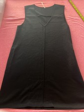 Free People Wool Blend Sleeveless V-Neck Black Sweater Dress Size Medium