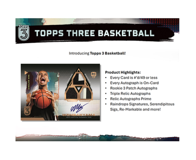 2023-24 Topps Three Basketball Hobby Box | eBay