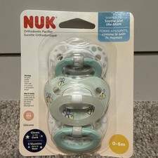 2 Packs NUK Orthodontic Pacifiers 0-6 Months Glow in the Dark 3 per Pack