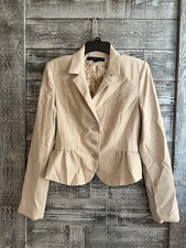 Express Design Studio Blazer Jacket Biege Women  s Size 6 Good Condition