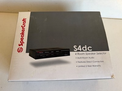 SpeakerCraft S4dc Multi-Room Speaker Selector With Direct Connectors New
