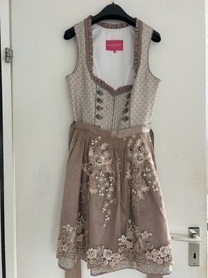 Krüger Dirndl, Madl, Größe 34, Länge 50 cm, taupe/rosa