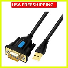 USB to Serial Adapter DB9 RS232 Cable Prolific Chip PL2303 DB-9 Male Cord 3ft...