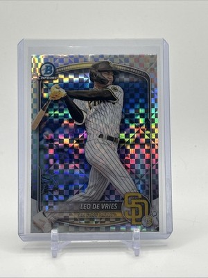 LEO DE VRIES 2025 Bowman Chrome Prospects X-fractor BCP-59