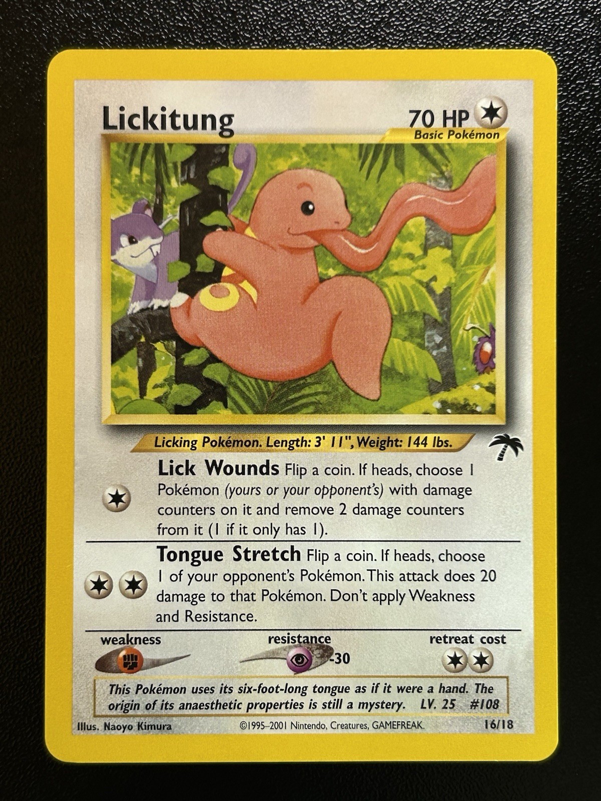 LICKITUNG Pokemon Card - WOTC - Southern Islands - 16/18 - NM (A)