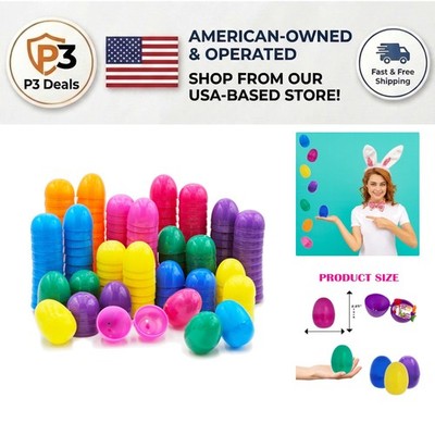Assorted Bright Plastic Fillable Easter Eggs - Perfect for Kids' Celebrations