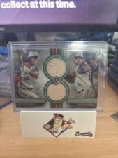 2024 Topps Tribute - Dual Relics Dual Players Matt Olson, Austin Riley Green /99
