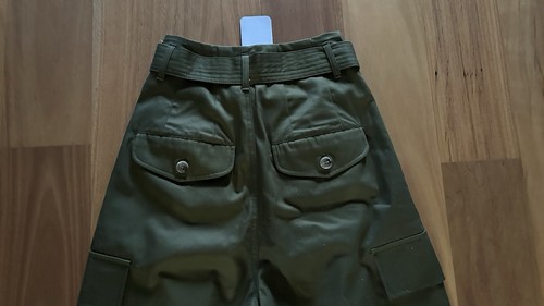BASSIKE khaki pleat front Cargo pants - size 00 6 - 8 new with tag - Picture 5 of 7