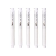 Tombow MONO Stick Eraser, White, Pen-Shaped, Knock-Type, 5 Pieces, JCC-121E-5P