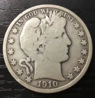 1910-S Barber Silver Half Dollar, VG+. Letters of LIBERTY! E15