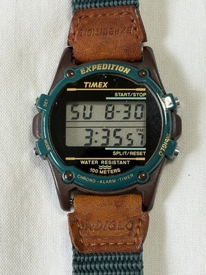 Vintage 1996 Timex Expedition Digital Indiglo Alarm Chronograph 40mm
