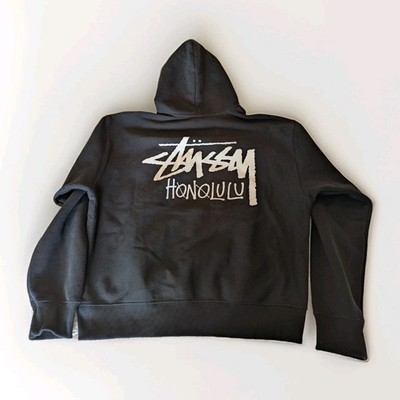 Stussy Honolulu Chapter Hoodie Black & White Mens Size XL Brand New With Tags