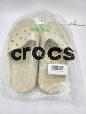 Size 9 Men/11 Women Crocs Unisex Single Strap Slide Sandals Bone Color NWT