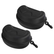 2 Pack Hard Ski Goggle Case EVA Sports Glasses Case, 8.27" x 4.33" x 3.54"
